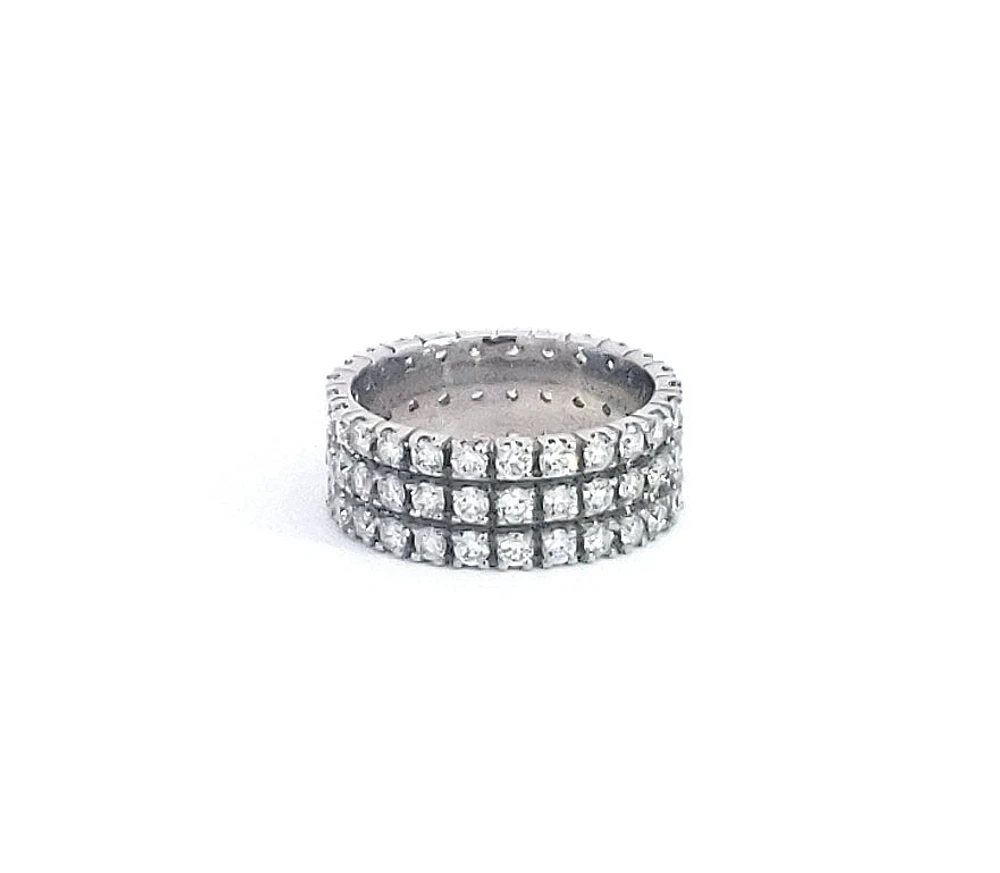 14K White Gold 2.35cttw Diamond Eternity Ring, Size 6.5