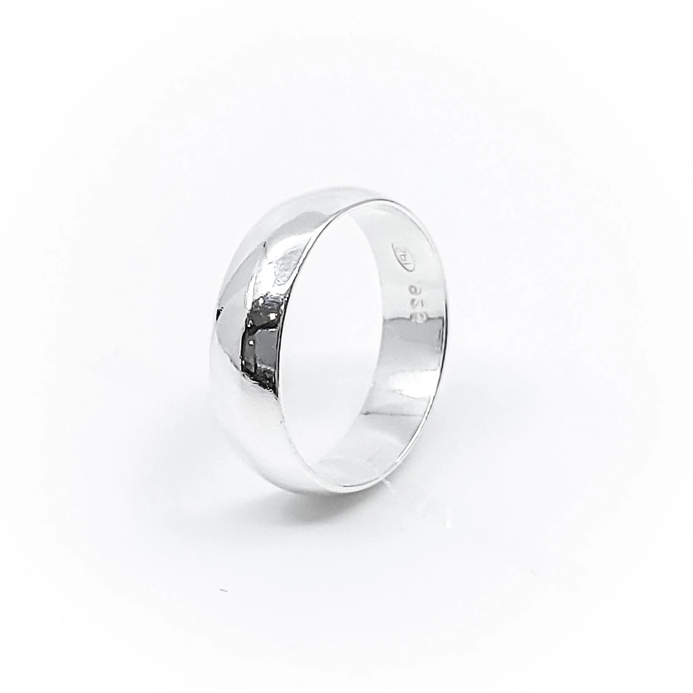 Silver 925 High Polish Plain Band 7mm
