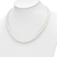 14k 6-7mm Fresh Water Cultured Pearl 7.25" with 1" Extender Bracelet 18" with 2" Extender Necklace and Earring Set
