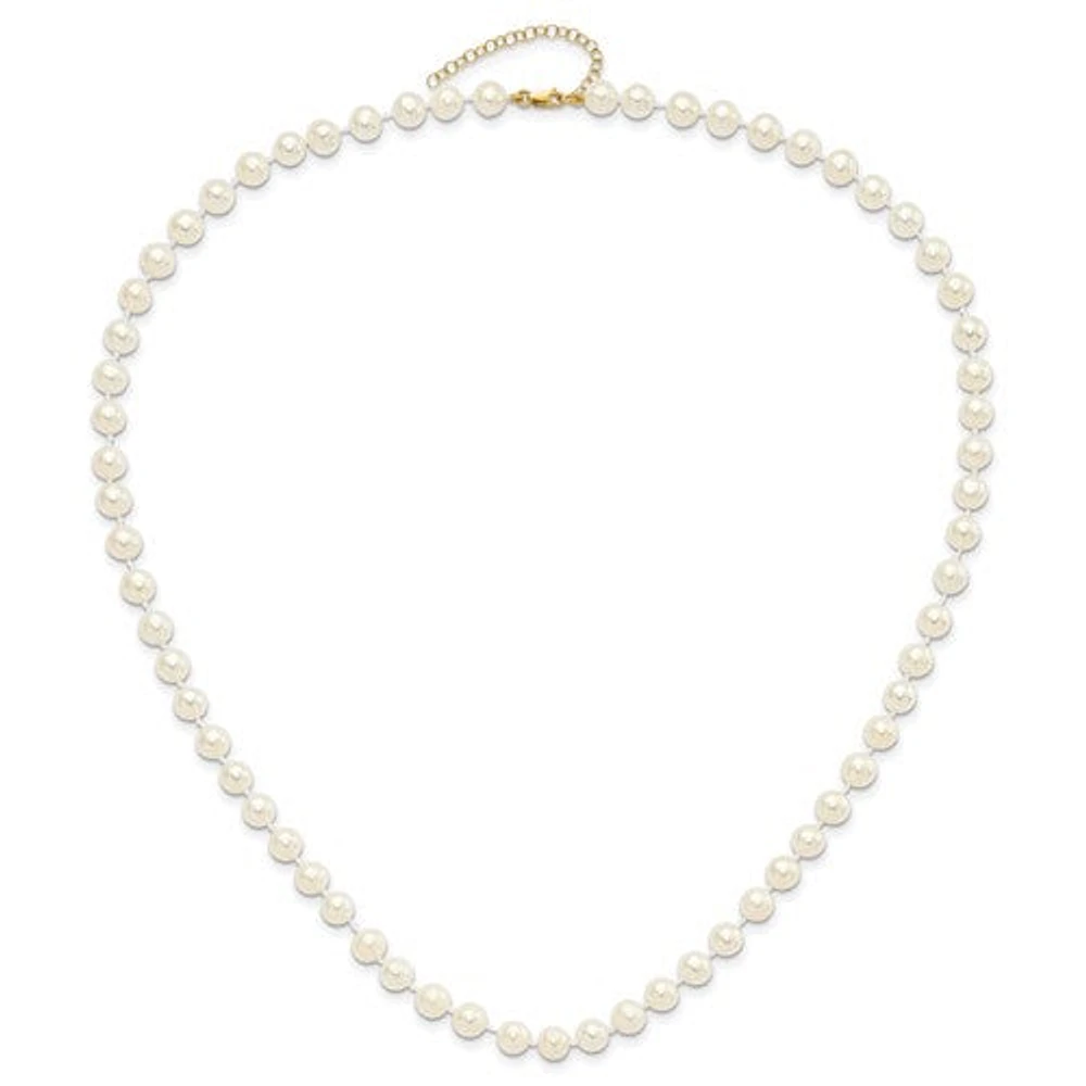 14k 6-7mm Fresh Water Cultured Pearl 7.25" with 1" Extender Bracelet 18" with 2" Extender Necklace and Earring Set