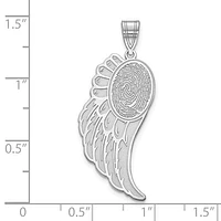 Angel Wing Fingerprint Charm - Sterling Silver