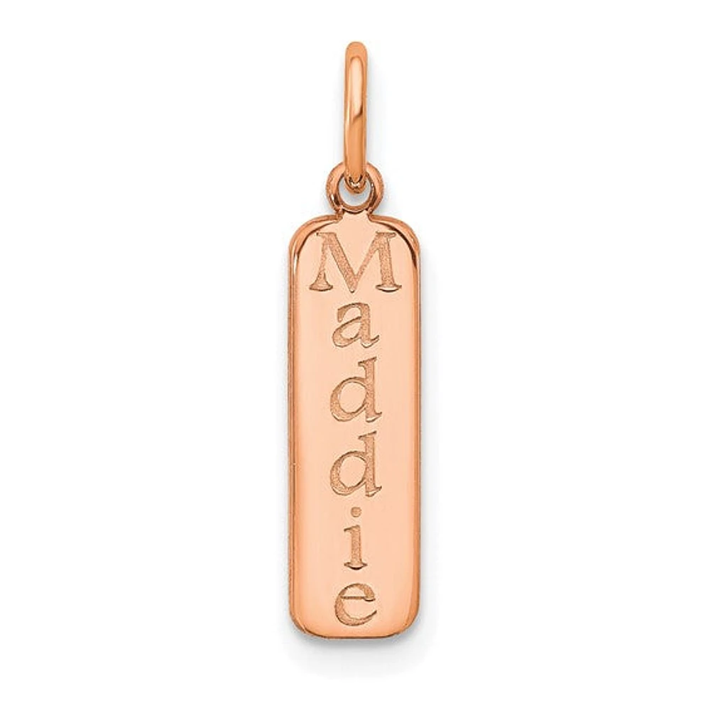 Vertical Bar Name Pendants - Sterling Silver