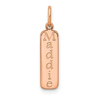 Vertical Bar Name Pendants - Sterling Silver