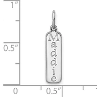 Vertical Bar Name Pendants - Sterling Silver