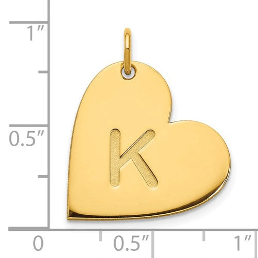 Initial Heart Charms - Sterling Silver