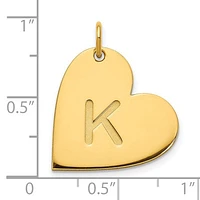 Initial Heart Charms - Sterling Silver