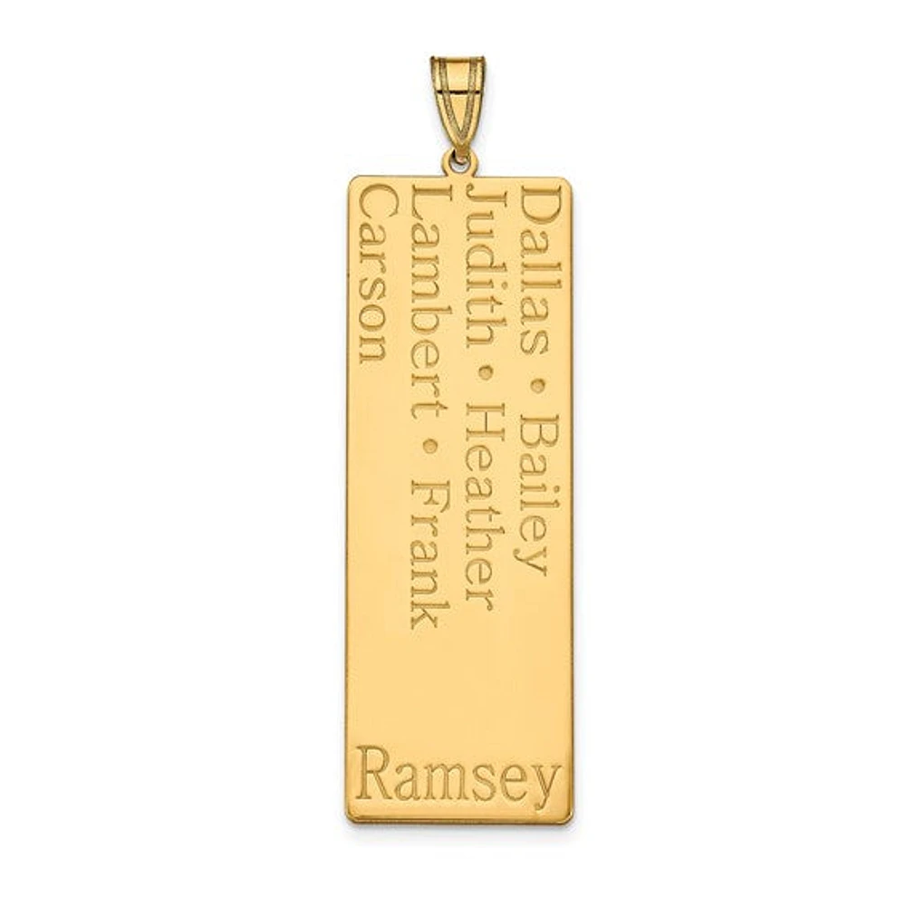 (Up to 8 Names) Name Family Pendant - Sterling Silver