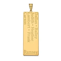(Up to 8 Names) Name Family Pendant - Sterling Silver