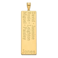 (Up to 8 Names) Name Family Pendant - Sterling Silver