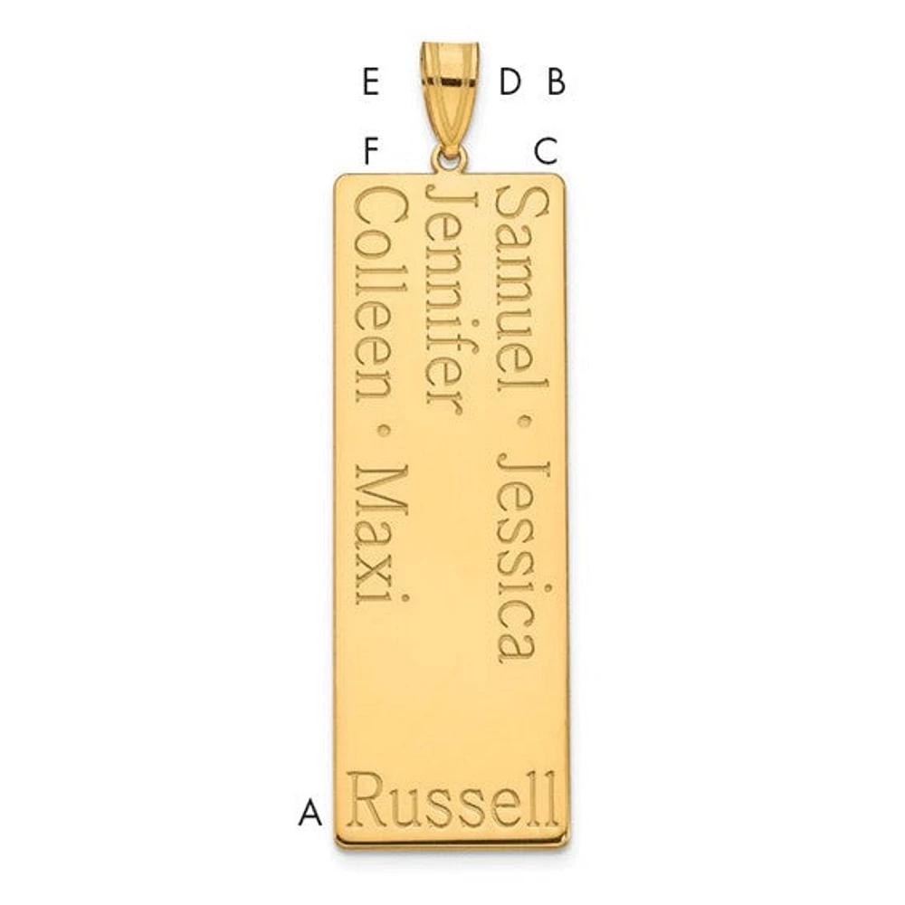 (Up to 8 Names) Name Family Pendant - Sterling Silver
