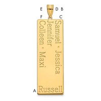 (Up to 8 Names) Name Family Pendant - Sterling Silver