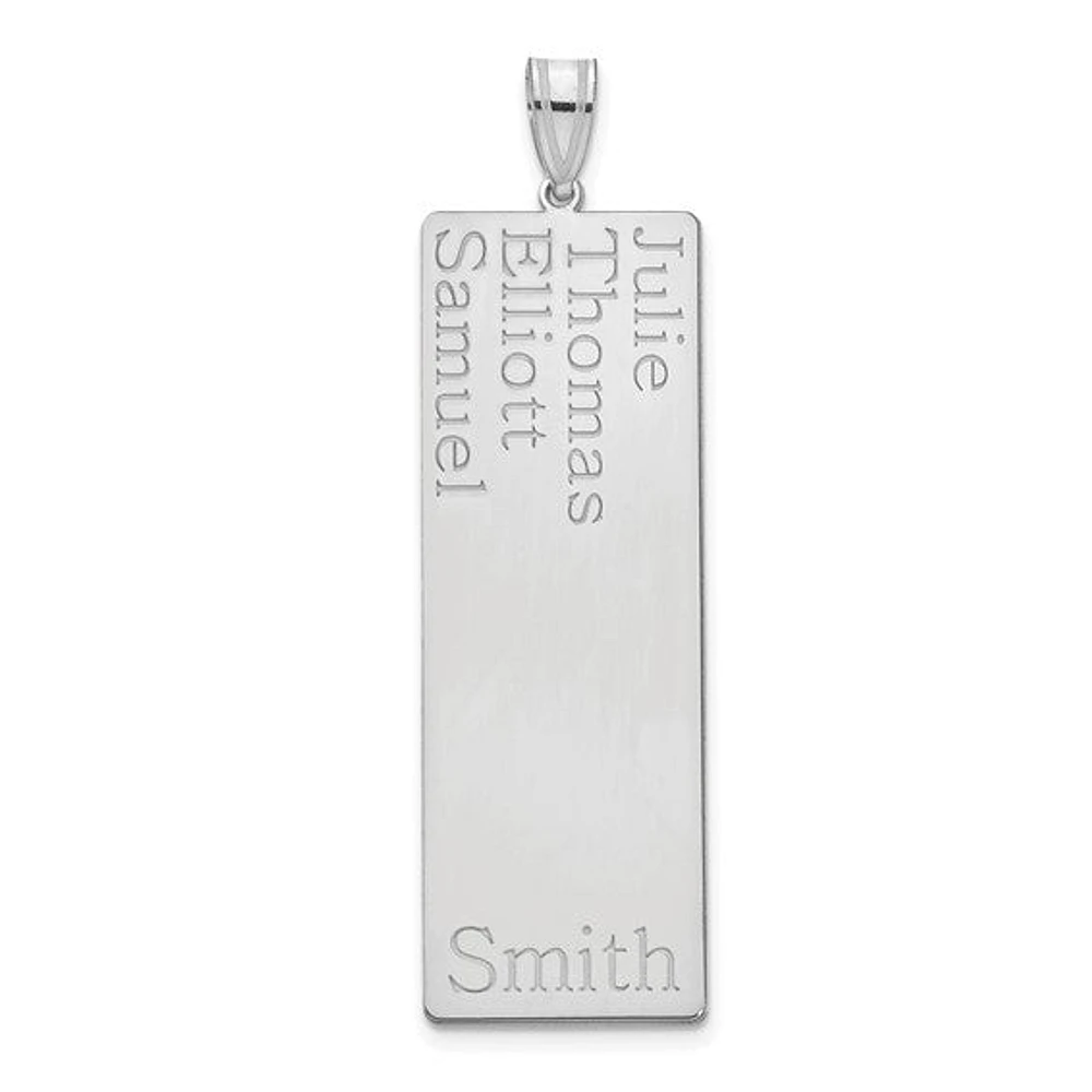 (Up to 8 Names) Name Family Pendant - Sterling Silver