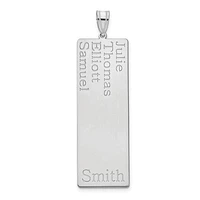 (Up to 8 Names) Name Family Pendant - Sterling Silver