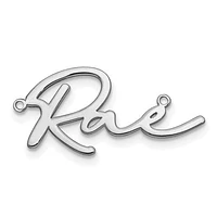 Personalized Polished Bathinda Font Name Plate with 1mm 18" Cable Chain
