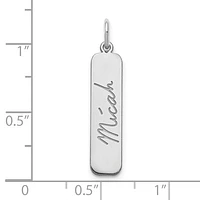 Signature Bar Charm - Sterling Silver