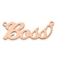 Personalized Name Plate Pendant with 1mm 18" Cable Chain