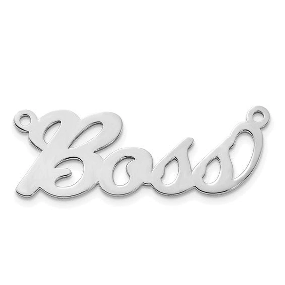 Personalized Name Plate Pendant with 1mm 18" Cable Chain