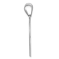 Block Raised Letter Circle Pendants - Sterling Silver