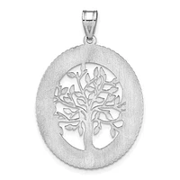 Family Tree Oval Pendant (Up to 3 names) - Sterling Silver