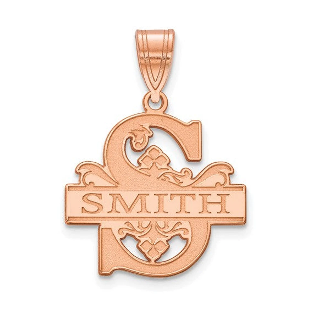 Filligree Letter, Family Name Charm - Sterling Silver