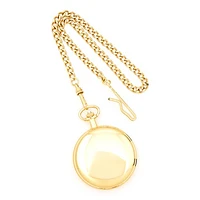 Charles Hubert 14k Gold Finish White Dial Pocket Watch