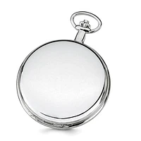 Charles Hubert Chrome-finish White Skeleton Dial Pocket Watch