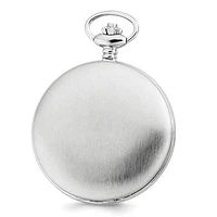 Charles Hubert Stainless Steel Double Cover Satin Pocket Watch
