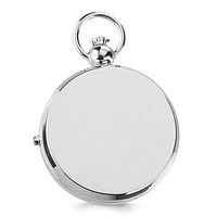 Charles Hubert Chrome Finish Brass Photo Insert Pocket Watch