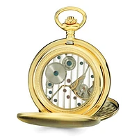 Charles Hubert 14K Gold Plated Stainless Steel White Dial Pocket Watch