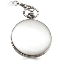Charles Hubert Stainless Steel Open Face Tritium Quartz Pocket Watch