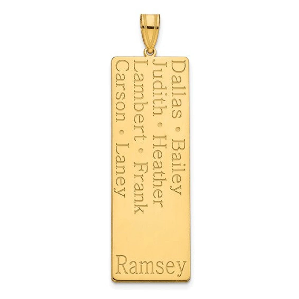 (Up to 8 Names) Name Family Pendant - Sterling Silver