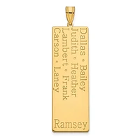 (Up to 8 Names) Name Family Pendant - Sterling Silver