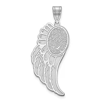 Angel Wing Fingerprint Charm - Sterling Silver