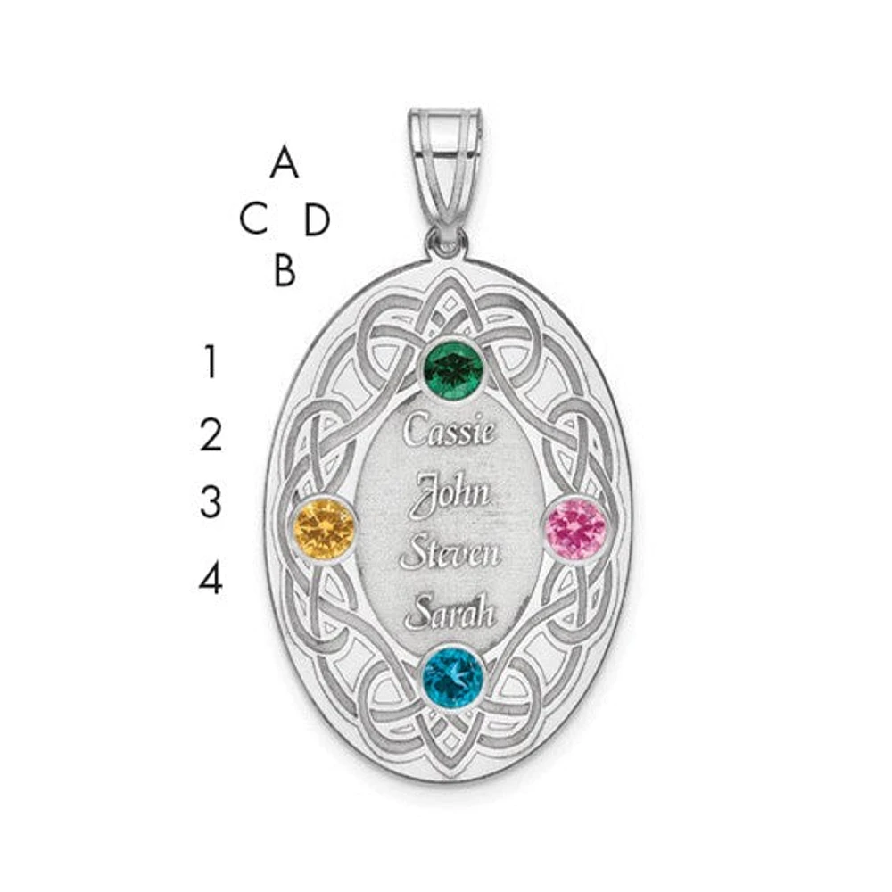 Crystal Family Pendant (up to 4 names and birthstones)