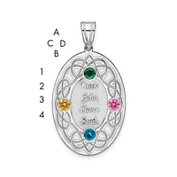 Crystal Family Pendant (up to 4 names and birthstones)