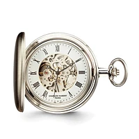 Charles Hubert Satin Chrome Finish Brass Pocket Watch