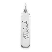 Signature Bar Charm - Sterling Silver