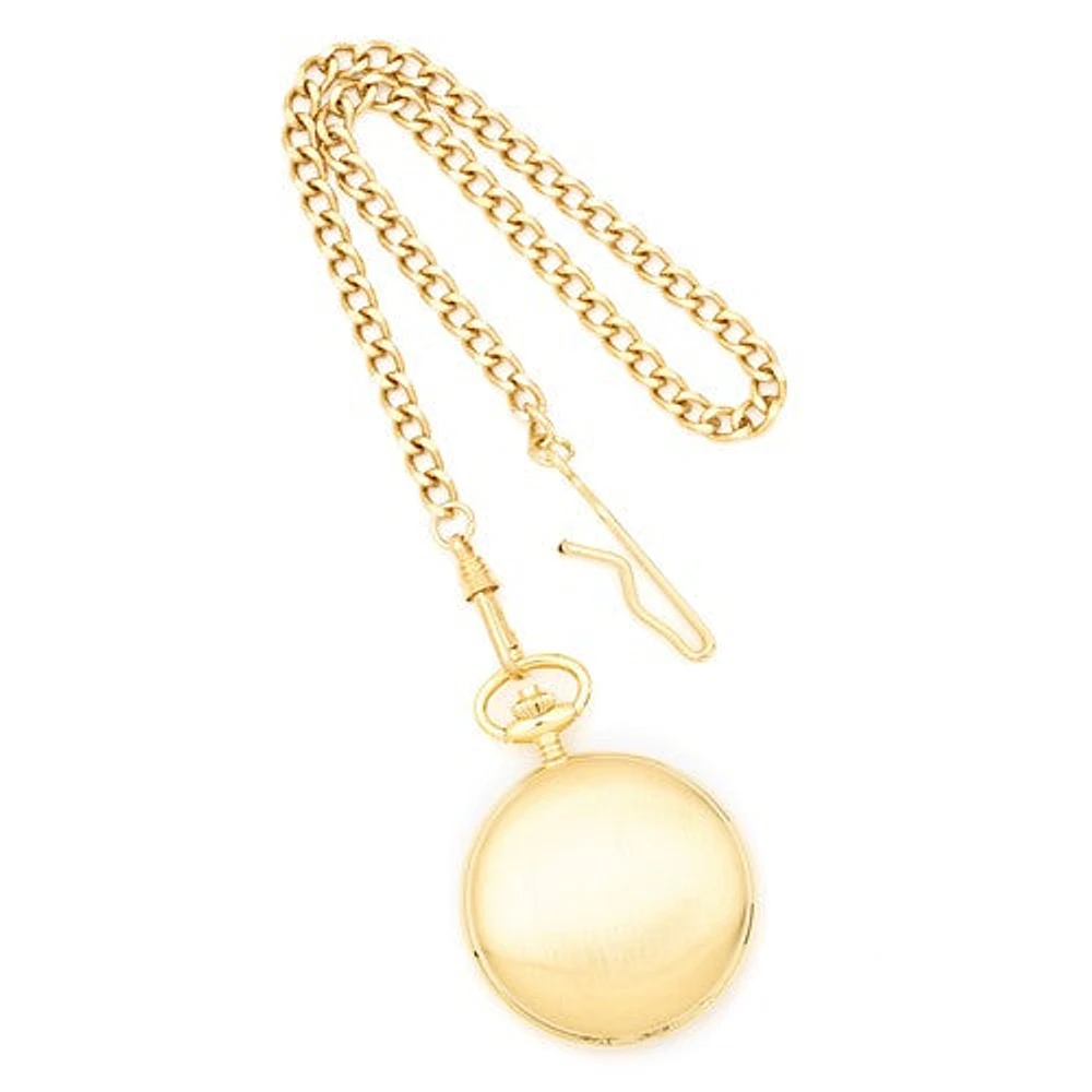 Charles Hubert Gold Finish White Dial Pocket Watch