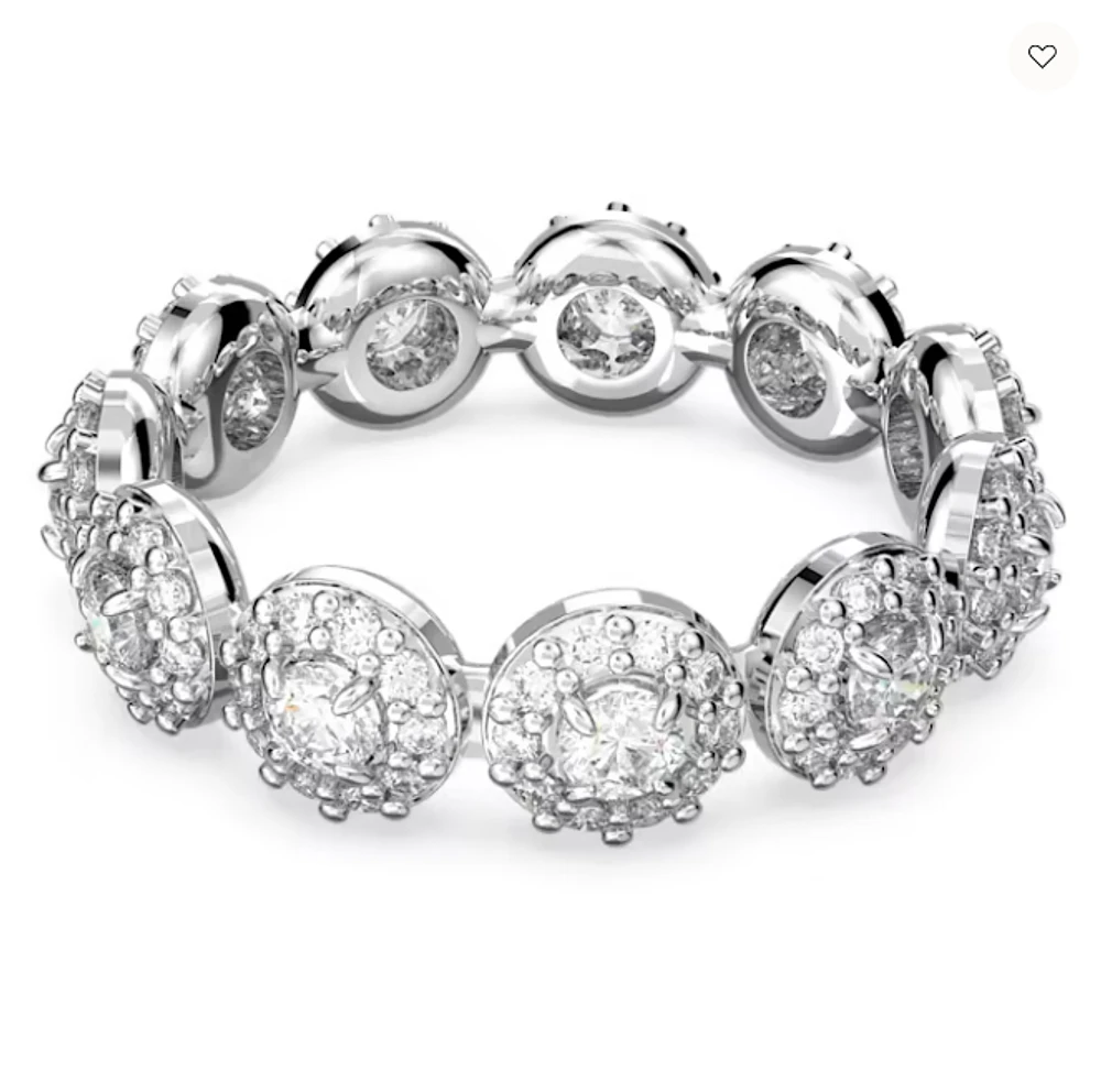Swarovski Constella Ring Pavé, White, Rhodium plated