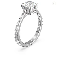Swarovski Constella Ring Set (2), Princess Cut, White, Rhodium Plated - 5647662