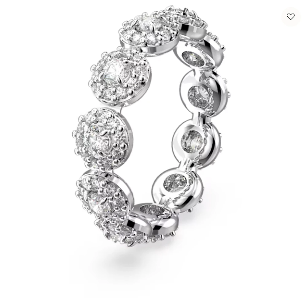 Swarovski Constella Ring Pavé, White, Rhodium plated