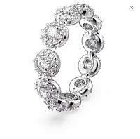 Swarovski Constella Ring Pavé, White, Rhodium plated