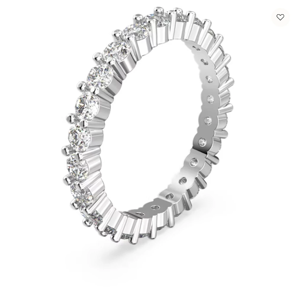 Swarovski Constella Ring Set (2), Princess Cut, White, Rhodium Plated - 5647662
