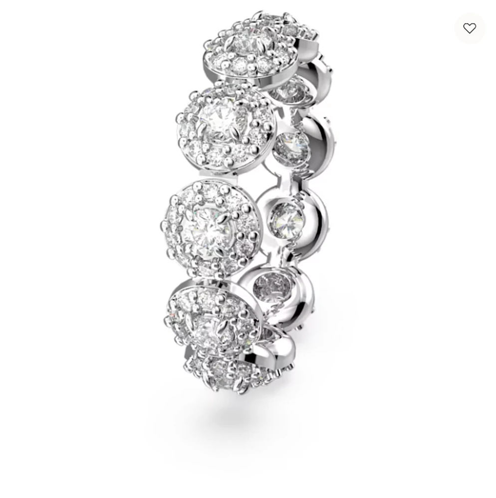 Swarovski Constella Ring Pavé, White, Rhodium plated