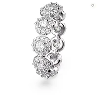 Swarovski Constella Ring Pavé, White, Rhodium plated