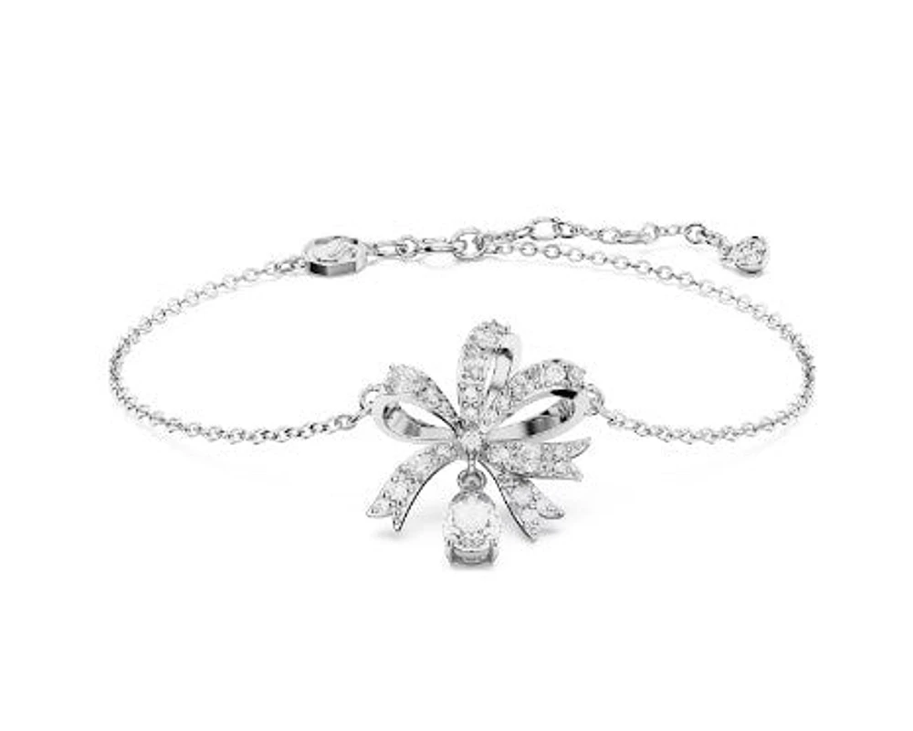 Swarovski Volta Bracelet, Bow, White, Rhodium Plated - 5647581 - Discontinued
