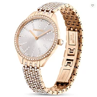 Swarovski Attract watch Swiss Made, Full pavé, Metal bracelet, Rose gold tone, Rose gold-tone finish - 5644053