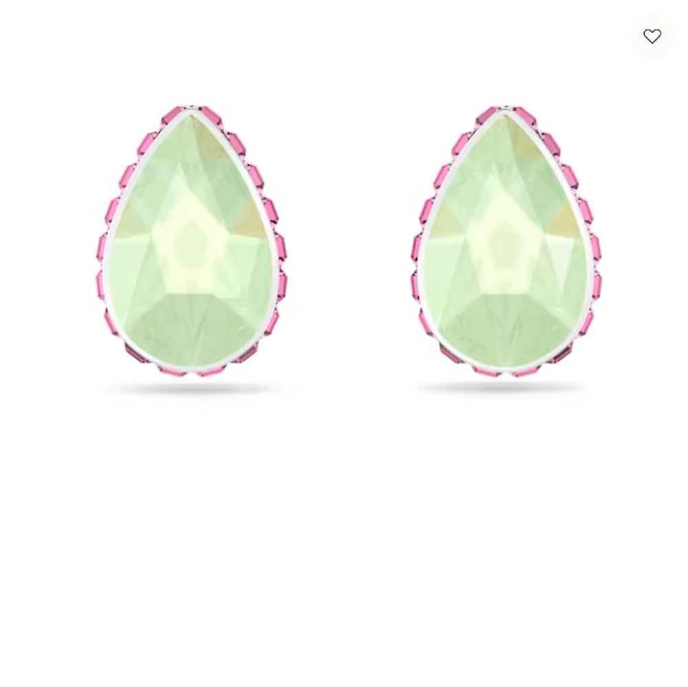 Swarovski Orbita Stud Earrings Drop Cut, Multicoloured, Rhodium Plated 5641407- Discontinued