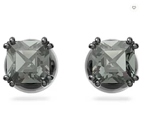 Swarovski Millenia Stud earrings Square Cut, Black, Ruthenium Plated - 5642511
