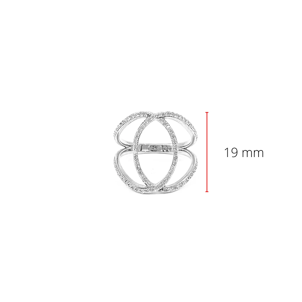 10K White Gold 0.45cttw Diamond Ring, 6.5 - /